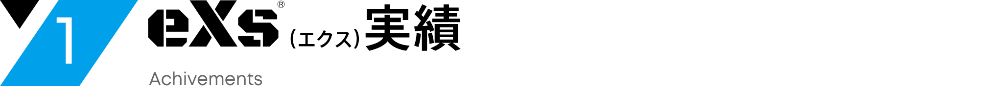 1 eXs（エクス）実績 Achivements